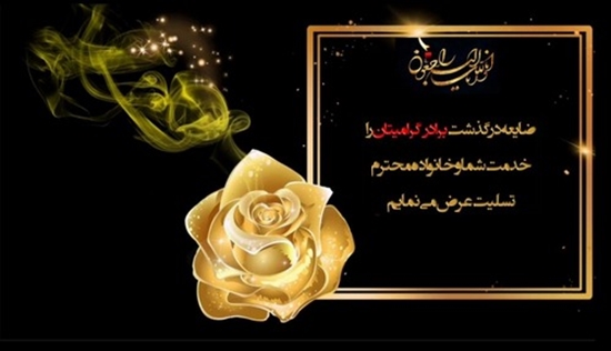 پیام تسلیت به معاون آموزشی دانشگاه